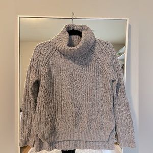 Madewell grey lilac knit cowl neck sweater - XXS